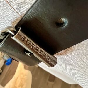 Vintage Burberry Metallic Silver Belt